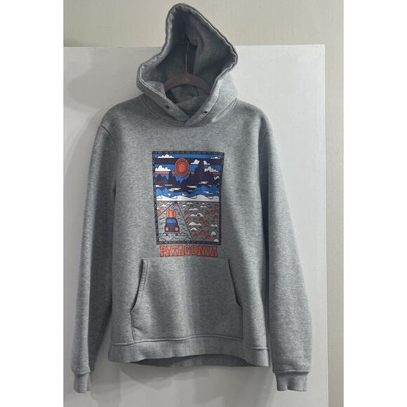 Patagonia‎ Summit Road Gray Hoodie Small Mens Womens Sweatshirt Fleece - Picture 1 of 8